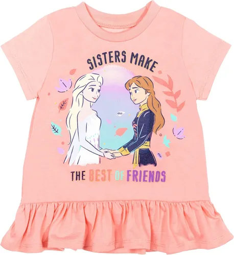 Vista 2 de Disney Minnie Mouse Princess Frozen Little Mermaid T-Shirt Leggings and Scrunchie 3 Piece Outfit Set Infant to Big Kid