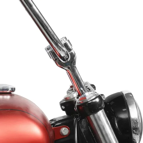 Vista 6 de TCT-MOTORPARTS Manillar de elevación cromado de 4" Compatible con manillar de 1" para Harley Dyna Low Rider Softail Deluxe 4" Riser Handlebar;Fit