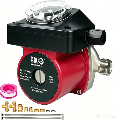 Vista 11 de Bacoeng Bomba de recirculación de agua caliente, 110 V NPT de 3/4 pulg., bomba de circulación con enchufe de EE. UU