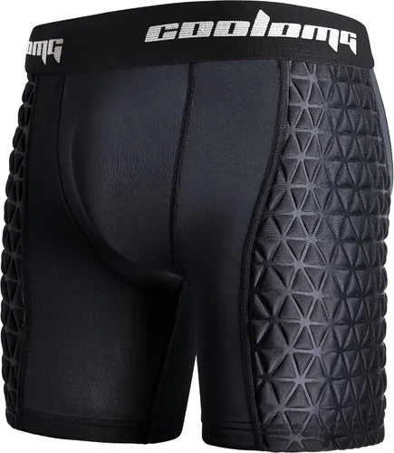 Vista 8 de COOLOMG Pantalones cortos de béisbol acolchados para hombre y adulto con bolsillo para tazas para sóftbol, fútbol, hockey Blanco