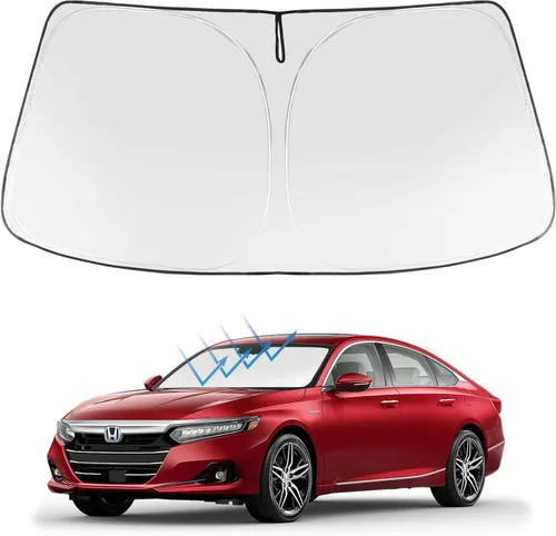Vista 15 de Proadsy Parasol para parabrisas Rivian R1S 2022-2025 2026 de 4 capas plegable, protector de parasol frontal que bloquea los rayos UV, mantiene