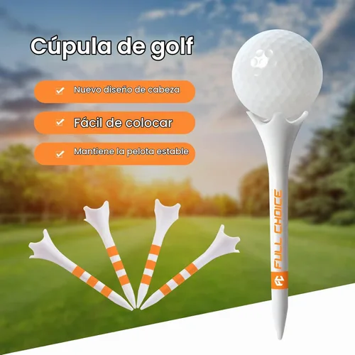 Vista 5 de 60/100 Pack Plastic Golf Tees (2-3/4"or 3-1/4"), Enhanced Durability & Stability, Designed to Reduce Friction and Side Spin
