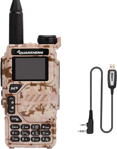 Vista 12 de Walkie Talkie UV-K5 5W Dual Band UHF VHF USB-C Cargador Radio bidireccional DTMF FM Scrambler NOAA Frecuencia inalámbrica Copia Jamón Radio de mano