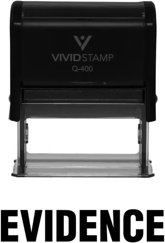 Vista 5 de Evidence Self Inking Rubber Stamp (Black Ink) - Medium 2 Pack