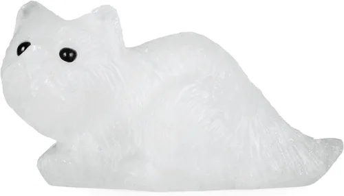 Vista 11 de Artistone Estatua de gato de cristal de amatista de 2 pulgadas, diseño de gatito sentado a mano, tallada a mano, escultura de cristal curativo