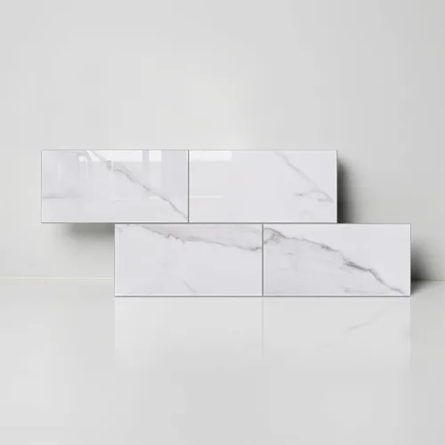 Vista 11 de COLAMO Protector contra salpicaduras de lujo de 10 hojas que se despega y pega, azulejo de metro blanco de piedra sintética autoadhesiva de 12"x12