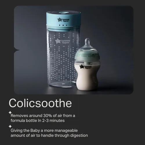 Vista 5 de Colicsoothe - Botella eliminadora de aire anticólicos de Tommee Tippee - Alivia los cólicos, los gases y las molestias en recién nacidos, bebés