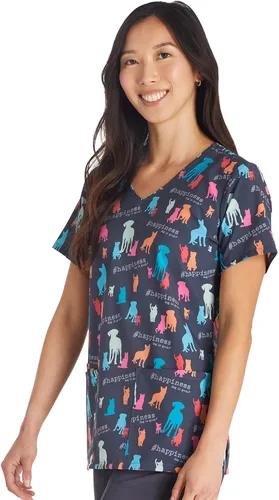 Vista 7 de Tooniforms TF614 - Top con cuello en V