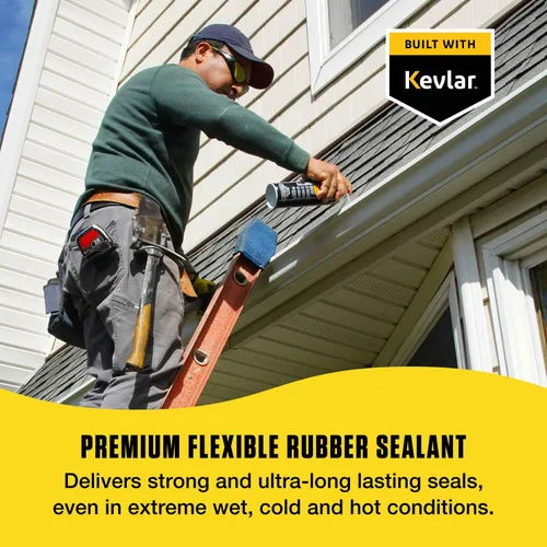 Vista 2 de Great Stuff™ Extreme Seal - Aerosol sellador de goma flexible, protege las superficies de fugas de agua y aire, construido con Kevlar, negro, 14