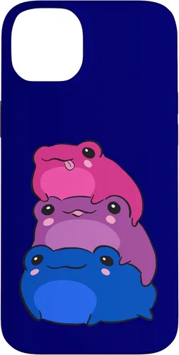 Vista 15 de Funda estética para iPhone 12/12 Pro Bisexual Flag Color Frogs Sutil Bi Pride LGBTQ