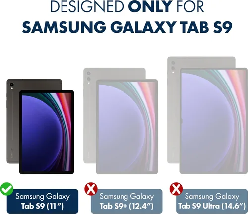 Vista 2 de Armor Suit Paquete de 2 protectores de pantalla antirreflejos para Samsung Galaxy Tab S9 de 11 pulgadas de cobertura máxima MilitaryShield Matte