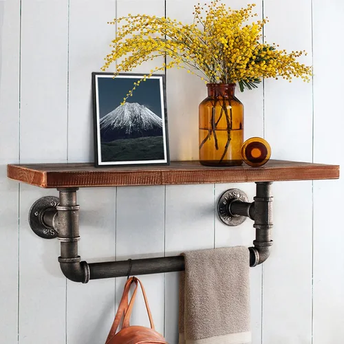 Vista 2 de Drsyffsup Estante de pared – Estantes de almacenamiento flotantes para utensilios/cosméticos, libros, repisa de fotos, toallero de baño, rieles