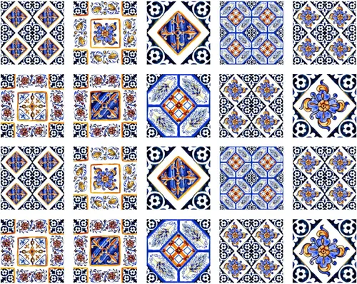 Vista 18 de Azulejos Adhesivos Despegar y Pegar Estilo Azulejo Español Portugués para Salpicadero Juego de 20 piezas (3.9_B)