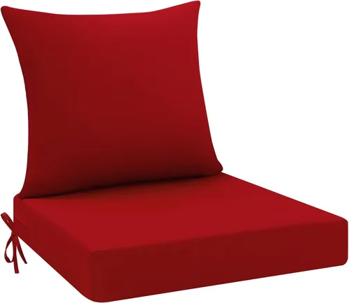 Vista 23 de idee-home Cojines impermeables para asiento de exteriores, para muebles de patio, cojines de repuesto para asiento profundo Hampton Bay
