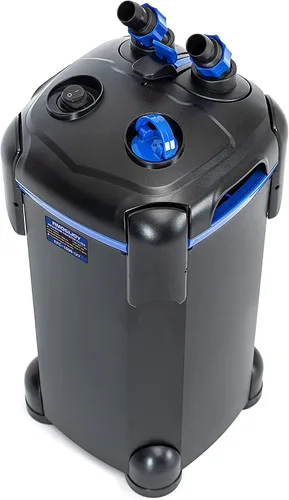 Vista 6 de Filtro de recipiente AMOSIJOY 172GPH, filtro externo ultrasilencioso para acuarios con medios gratuitos para tanques grandes de peces y acuarios