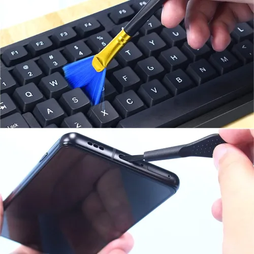 Vista 6 de Kit de limpieza de teléfono celular, 116 piezas limpiador de altavoces para iPhone y Android, limpiador de puerto de carga de pantalla de teléfono