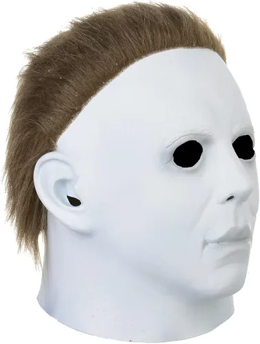 Vista 3 de Máscara de Halloween Michael Myers disfraz de cosplay de terror máscaras faciales de látex aterradoras ideal para fiestas de disfraces Pascua