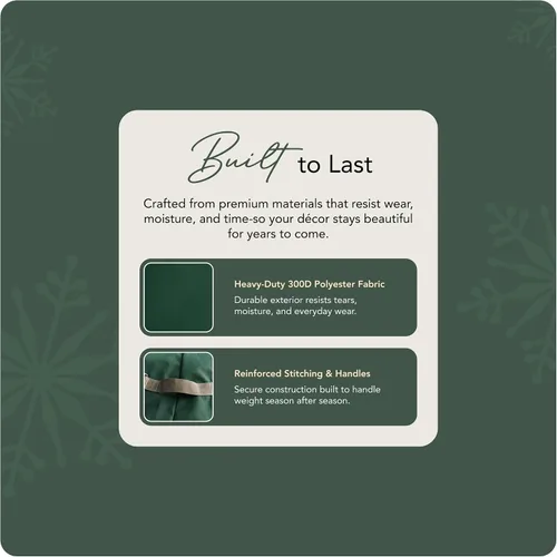Vista 6 de Covermates Bolsa de almacenamiento vertical para árbol de Navidad, color Poliéster verde Elite