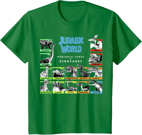 Vista 3 de Jurassic World Camiseta Periodic Table of Dinosaurs, Negro, S