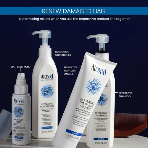 Vista 6 de ALOXXI Acondicionador reparador reparador del cabello con aminoácidos, péptidos y queratina con complejo ColourCare y tecnología avanzada