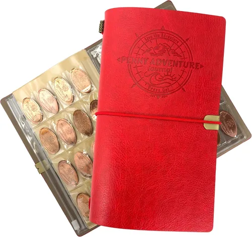 Vista 18 de Pennybandz El Penny Journal tiene capacidad para 146 monedas, el libro definitivo de colección de centavos de recuerdo para tu colección de monedas