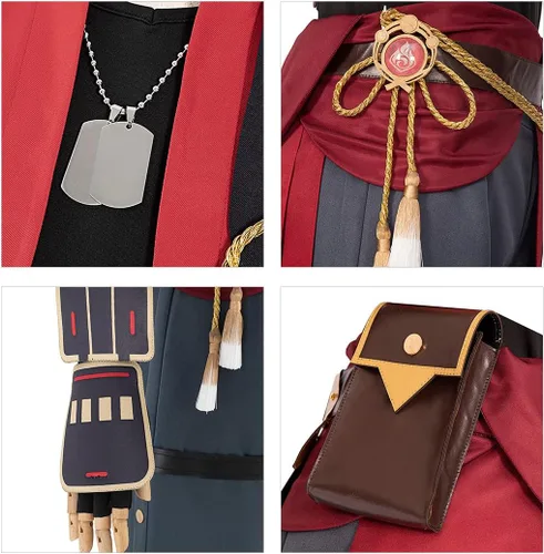 Vista 6 de JoySeed Genshin Impact - Disfraz de Thoma para cosplay, conjunto completo, traje de Halloween y Navidad, uniforme de fiesta - L