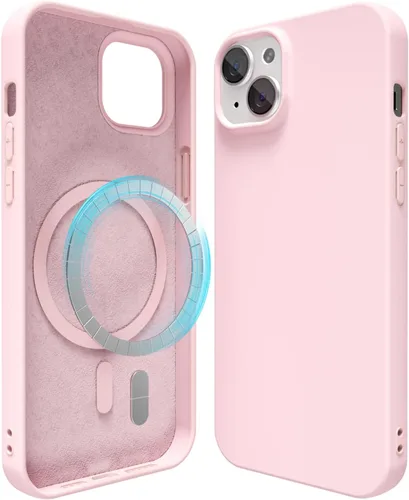 Vista 88 de oakxco Funda de silicona para iPhone 13 Mini/ 12 Mini magnética, compatible con carga inalámbrica Magsafe, goma delgada y suave, cubierta protectora
