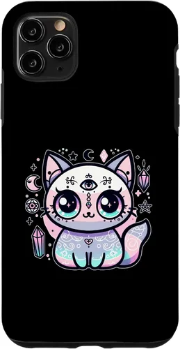Vista 11 de iPhone 15 Kawaii Pastel Cat Ouija Creepy Occult Aesthetic Case