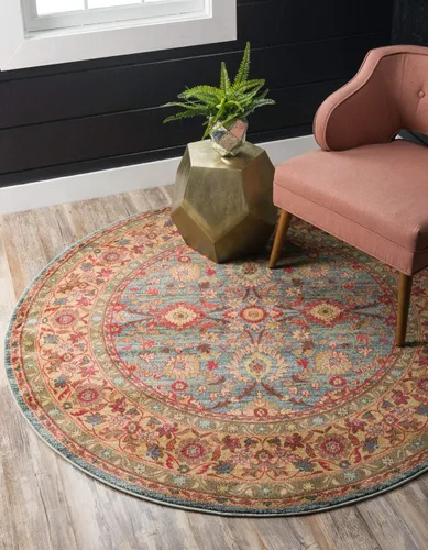 Vista 13 de Unique Loom - Alfombra de la colección Edinburgh - Monroe (2 x 6 pies 1 pulgada, pasillo, azul/marrón)