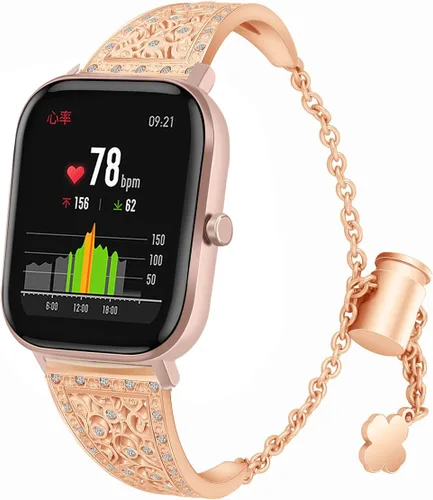 Vista 9 de FitTurn Correa de reloj compatible con Amazfit Active 2 Square/1/GTS 4 4mini/GTS 3/GTS 2/GTS 2e/GTS 2 mini/GTR 1.654 in/Bip 3 pro/Bip 3 SmartWatch