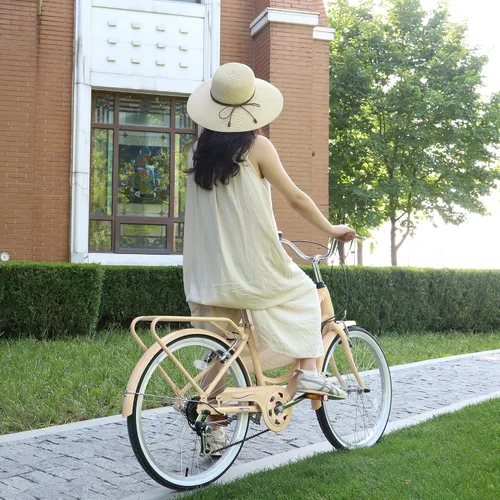 Vista 6 de WEEROCK 24/26 Inch Adult Bike Ladies Cruiser Bicycle 7 Speeds Steel Frame Cith Bikes Commuter Cycle for Women, Men, Seniors, Multi