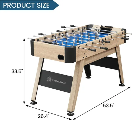 Vista 2 de IDEALHOUSE Mesa de futbolín de tamaño completo de 54 pulgadas, juego de mesa de fútbol para niños y adultos, fútbol de mesa de arcade para el hogar