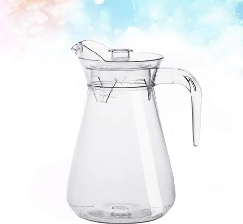 Vista 8 de UPKOCH Contenedor de almacenamiento de bebidas de acrílico, tapa de jarra de jugo, tetera transparente para jugo de agua fría y bebidas caseras