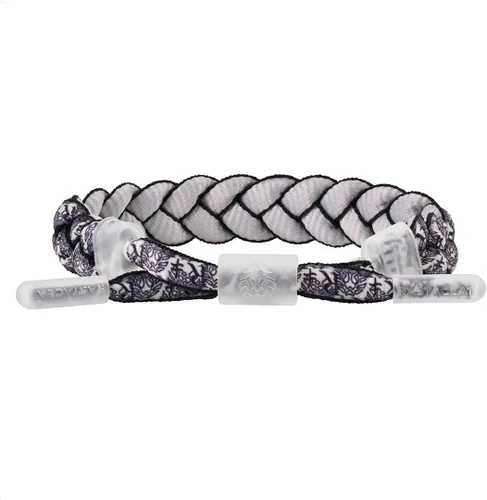 Vista 15 de Rastaclat Braided Bracelets for Men and Women - Originals Collection Adjustable Stackable and Braided by Hand Advocate Rosa/Blanco/Azul marino