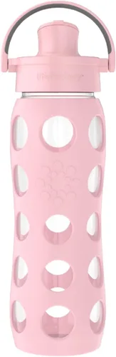 Vista 20 de Lifefactory Botella de agua de vidrio de 16 onzas con tapa abatible activa y funda protectora de silicona, melón Funda protectora de silicona