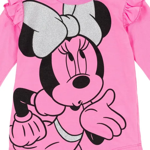 Vista 4 de Disney Minnie Mouse Baby Girls T-Shirt and Leggings Outfit Set Infant to Little Kid