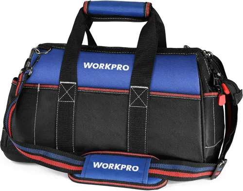 Vista 10 de WORKPRO - Bolso de herramientas de 16 pulgadas, con abertura ancha y base moldeada impermeable