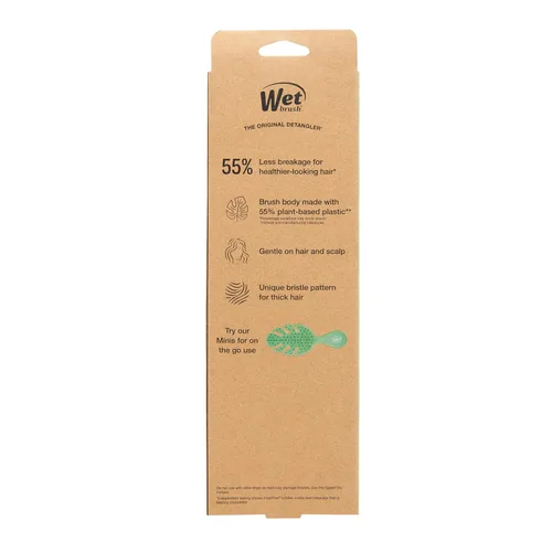 Vista 13 de Wet Brush Go Green - Cepillo desenredante de pelo grueso, cerdas IntelliFlex ultrasuaves con AquaVent - Afloja suavemente los nudos mientras