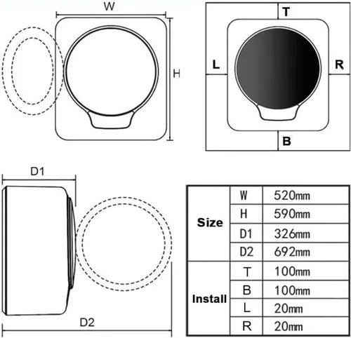 Vista 6 de Mini lavadora y secadora de 6.6 lbs, mini lavadoras, mini lavadora compacta de carga frontal completamente automática para dormitorio