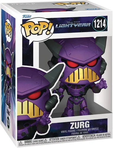 Vista 3 de POP Disney Pixar: Lightyear - Figura de vinilo de Zurg Funko (paquete con funda protectora compatible), multicolor, 3.75 pulgadas