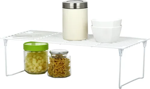 Vista 2 de Uniware Estante de 1 nivel para especias/latas/botellas, blanco [19008] (18.5 x 8 x 6 pulgadas (pequeño))