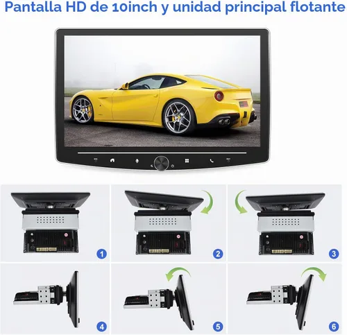 Vista 6 de [4G+64G] 10 pulgadas Android Solo DIN Pantalla Táctil Estéreo Carplay Radio