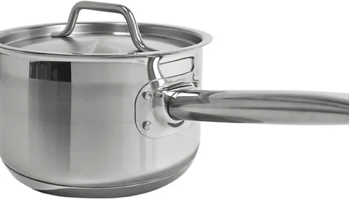 Vista 4 de TrueCraftware - Cacerola de acero inoxidable de 2 cuartos de galón con tapa- Juego de sartenes multiusos para uso en el hogar, cocina, restaurante