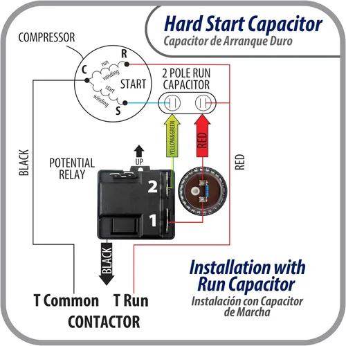 Vista 3 de Appli Parts APHS-2 - Kit de arranque duro de 3,5 a 4,5 toneladas, 208-265 V, 1 Ph para aire acondicionado incluye condensador 189-227mfd 330V