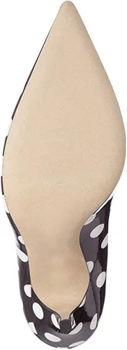Vista 4 de Ydn - Zapatos de tacón medio puntiagudos, diseño de lunares, de meter, para mujer.