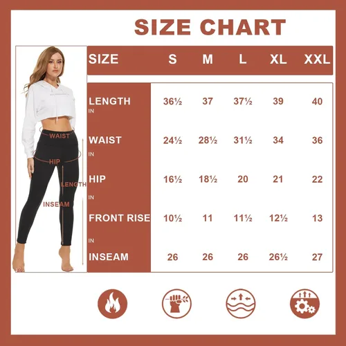 Vista 5 de GAYHAY - Leggings con forro de vellón para mujer, pantalones de yoga cálidos de invierno para entrenamiento, con cintura alta y control de abdomen