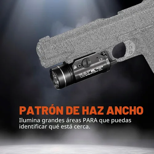 Vista 8 de Streamlight TLR-1 linterna para pistola, color negro.