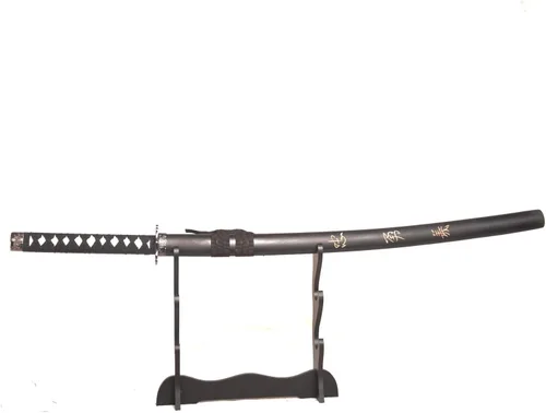 Vista 8 de Sword Valley Authentic Hanakiri Samurai Sword 3-Piece Set with 3-Tier Display Stand - Dragon Engraved Scabbards, Stainless Steel Blades, Waxed