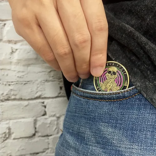 Vista 6 de Imasoner Memento Mori Coin Stoic Coin EDC Challenge Coin Stoicism Regalos para recordatorio