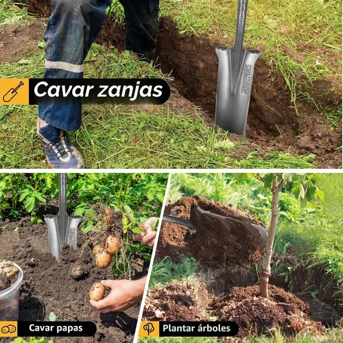 Vista 7 de Pala de excavación con mango de madera